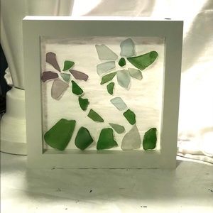 Illuminated Maine SeaGlass, Flower Box